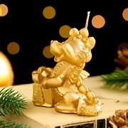 Свеча фигурная Дракон с подарком 7,5х5х8см золото - фото 65923