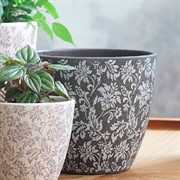 Горшок Гобелен 2,3л чёрный крокус №3 - фото 66022