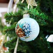 Шар ёлочный Весёлый домик 65мм - фото 66060