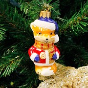 Игрушка ёлочная Лисичка в кафтане 9см - фото 66111