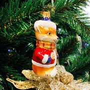 Игрушка ёлочная Лисичка в кафтане 9см - фото 66112