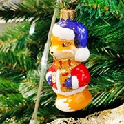 Игрушка ёлочная Лисичка в кафтане 9см - фото 66113