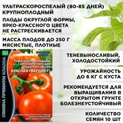 Семена Томат Красная Гвардия F1 крупноплодный ультраскороспелый 10 шт в пакете - фото 66211