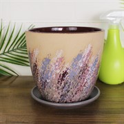 Горшок Живопись 2,3л бежевый крокус №3 - фото 66235