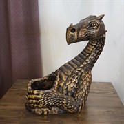 Держатель для бутылок Дракон полистоун высота 35см U09293-G - фото 66273