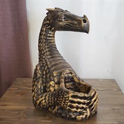 Держатель для бутылок Дракон полистоун высота 35см U09293-G - фото 66275