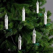 Гирлянда Нить 10м с насадками Свечи на прищепке 50 LED тёплое белое свечение - фото 66307