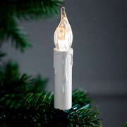 Гирлянда Нить 10м с насадками Свечи на прищепке 50 LED тёплое белое свечение - фото 66308