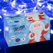 Гирлянда Нить ECO 10м синее свечение 8 режимов - фото 66322