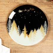 Тарелка круглая Новогодняя ночь 20см - фото 66402