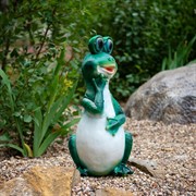 Фигура садовая Лягушка мультяшная для пруда 50 см полистоун F01211 - фото 66409