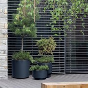 Кашпо ГЕОС 44/20л d39 h38см антрацит - фото 66426