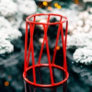 Подставка на 1 цветок Лофт на подоконник красная металл 66-605-Red - фото 66513