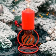 Подсвечник на одну свечу металлический Подарок 607-066R - фото 66517