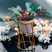 Подставка Лофт под золото кованая на подоконник 66-604-G - фото 66534