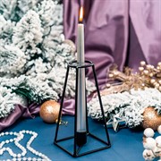 Подсвечник металл Лофт чёрный на 1 свечу 607-58-B - фото 66544