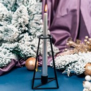 Подсвечник металл Лофт чёрный на 1 свечу 607-58-B - фото 66545