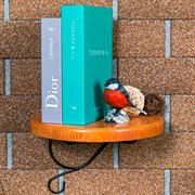 Подставка настенная на 1 цветок металл с деревом 13-211 - фото 66548