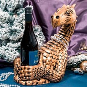 Держатель для бутылок Дракон полистоун высота 35см U09293-G - фото 66551