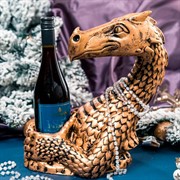 Держатель для бутылок Дракон полистоун высота 35см U09293-G - фото 66552