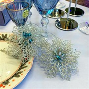 Украшение ёлочное Ажурный цветок 10,5см - фото 66656