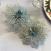 Украшение ёлочное Ажурный цветок 10,5см - фото 66657