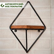 Подставка настенная Лофт 1 полка металл и дерево длина 35см 66-501 - фото 66722