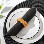 Кольцо для салфетки Сплетение золото - фото 66775