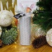 Свеча Гестия серебро высокая - фото 66869