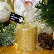 Свеча Гестия золото малая - фото 66873