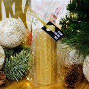 Свеча Гестия золото высокая - фото 66875