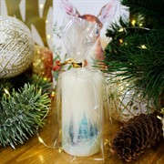 Свеча Цилиндр Кантри с декором - фото 66888