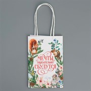 Пакет крафт Мечты сбудутся 15х10х6см - фото 66954