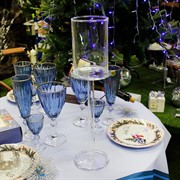 Подсвечник стеклянный ваза Марижо-4 на высокой ножке малый - фото 66976