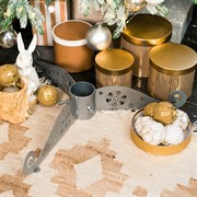 Подставка для искусственной и живой ели Снежинка серебро металлическая 200-037S - фото 67150