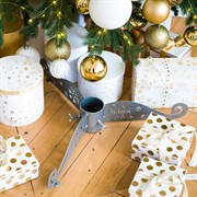 Подставка для искусственной и живой ели Снежинка серебро металлическая 200-037S - фото 67152