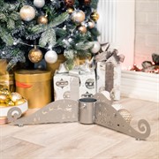 Подставка для искусственной и живой ели Снежинка серебро металлическая 200-037S - фото 67153