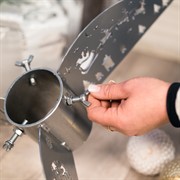 Подставка для искусственной и живой ели Снежинка серебро металлическая 200-037S - фото 67155