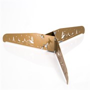 Подставка для ёлки новогодняя Домики золотая металлическая 200-040G - фото 67159