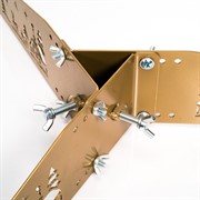 Подставка для ёлки новогодняя Домики золотая металлическая 200-040G - фото 67161