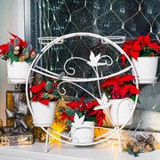 Подставка для цветов на подоконник Птицы на 10 кашпо 41-908W - фото 67227