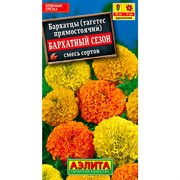 Бархатцы прямостоячие Бархатный сезон смесь - фото 67266