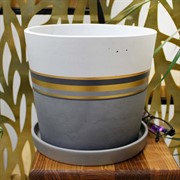 Горшок Гренландия 3,8л белый конус №4 - фото 67511