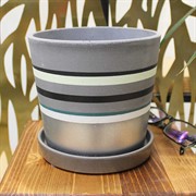 Горшок Гренландия 1,2л серый конус №2 - фото 67513