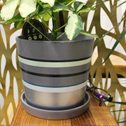 Горшок Гренландия 2,3л серый конус №3 - фото 67515