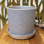 Горшок Дакар 0,9л серебро кедр №1 - фото 67533