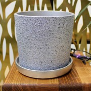 Горшок Дакар 1,8л серебро кедр №2 - фото 67535