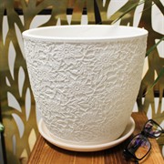 Горшок Лютик 4л белый бутон №4 - фото 67581