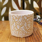 Кашпо Маджента 0,15л бежевый тубус мини - фото 67583