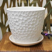 Горшок Манго 1,3л белый бутон №2 - фото 67591